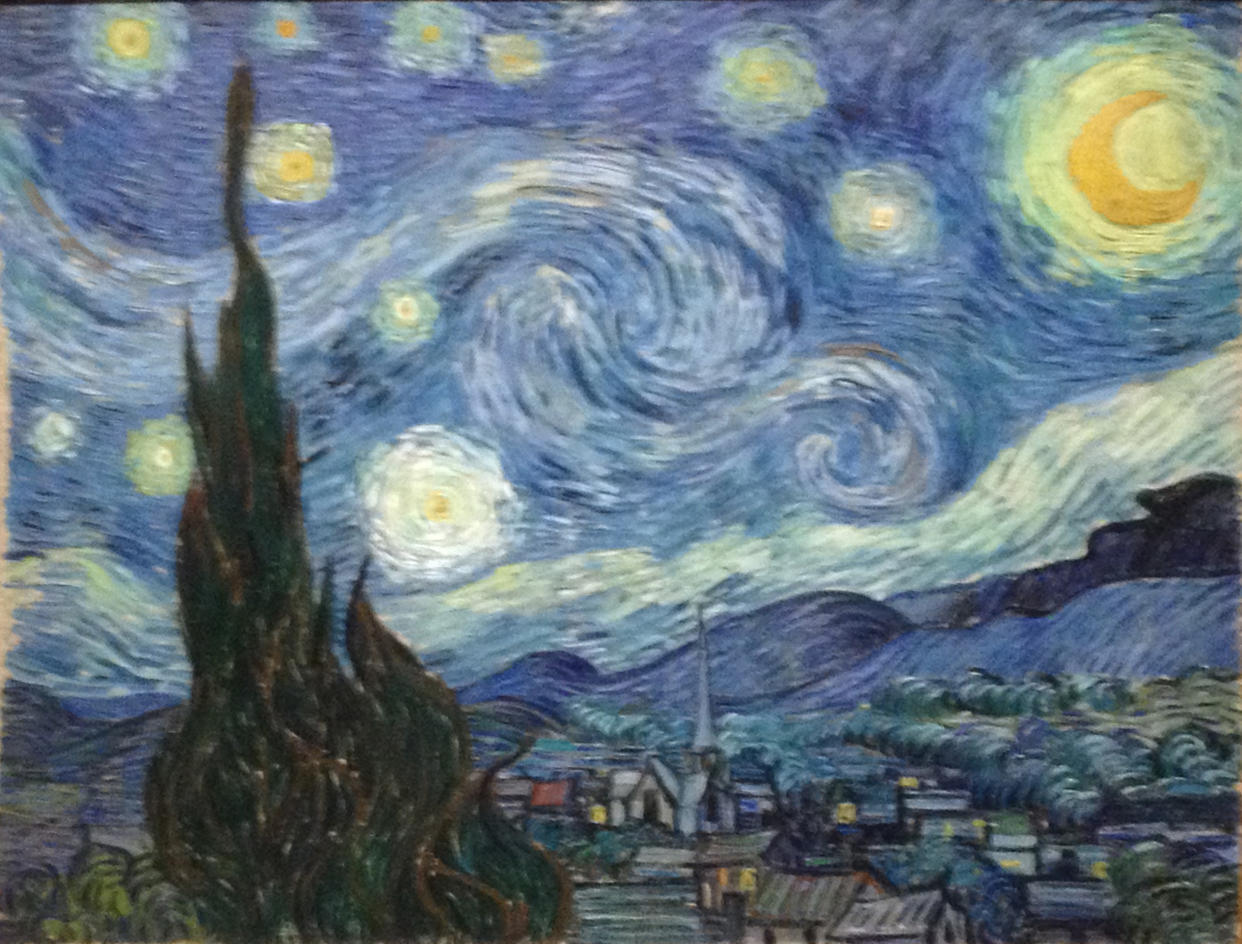 NEW YORK, NY - MARCH 9:  Starry Night by Vincent van Gogh at Moma on March 9, 2016 in New York, New York. (Photo by Santi Visalli/Getty Images)