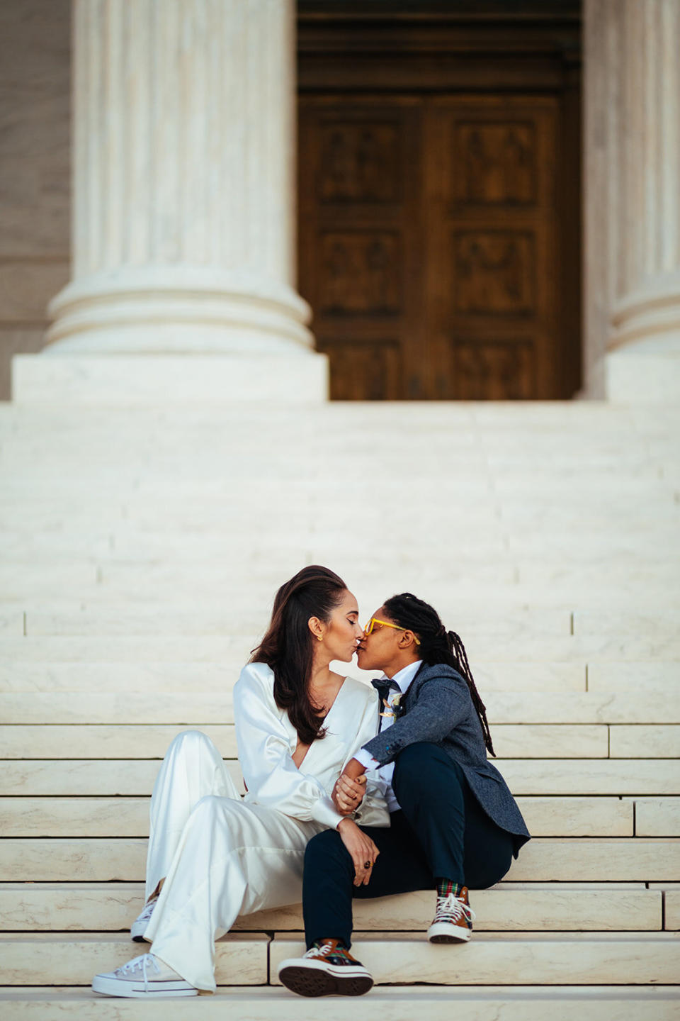 The couple called their elopement "a bright spot amid the heaviness of 2020." (Photo: <a href="https://shawneecustalow.com/" target="_blank">Shawnee Custalow</a>)
