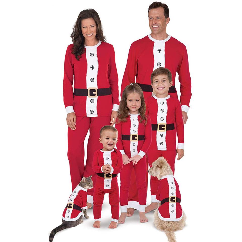 Best Santa-Themed: PajamaGram Matching Christmas Pajamas for Family