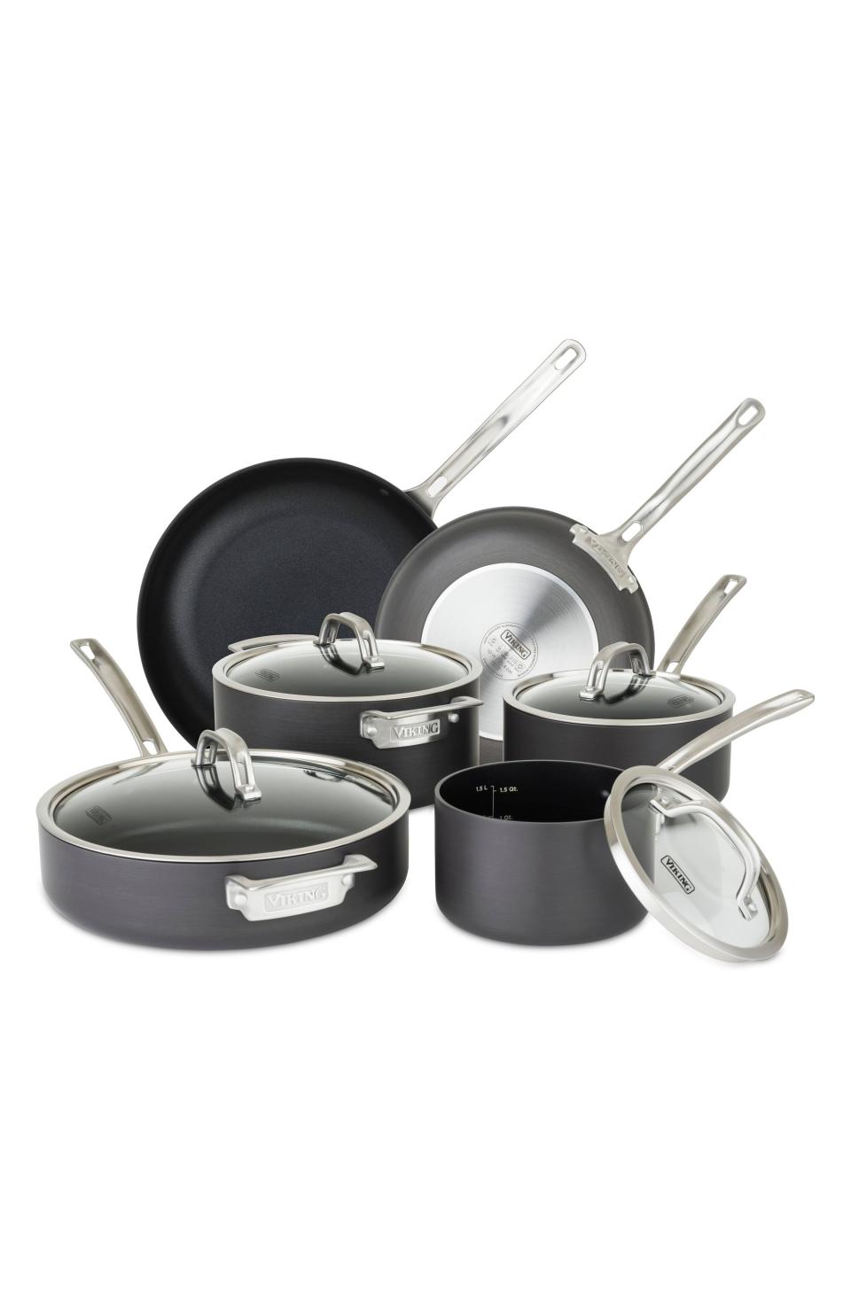 10) Hard Anodized Nonstick 10-Piece Cookware Set