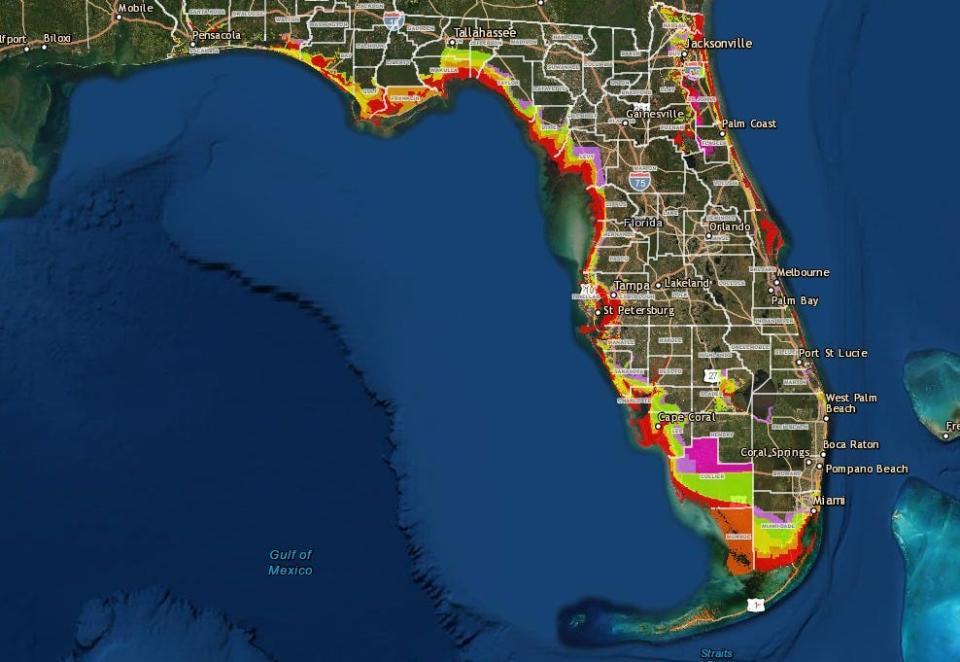 Evacuation zones for Florida ahead of Hurricane Ian's approach as of Monday, Sept. 26, 2022.