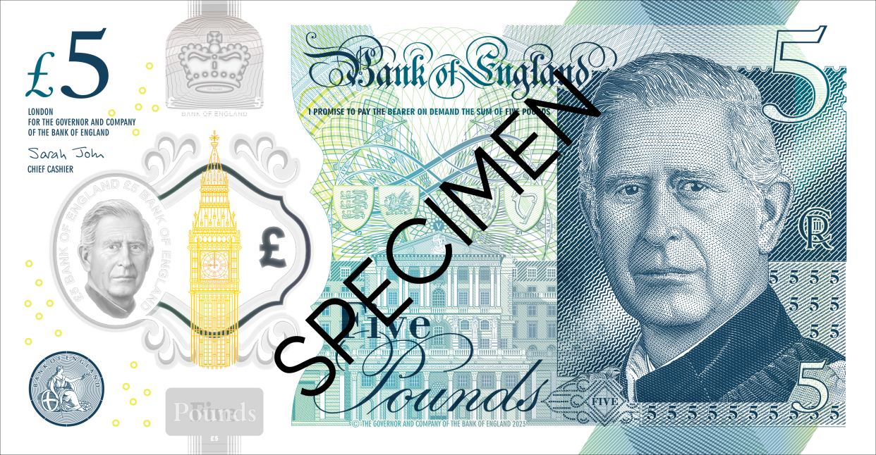 King Charles III banknotes a sneak peek at the new £5, £10, £20 and £