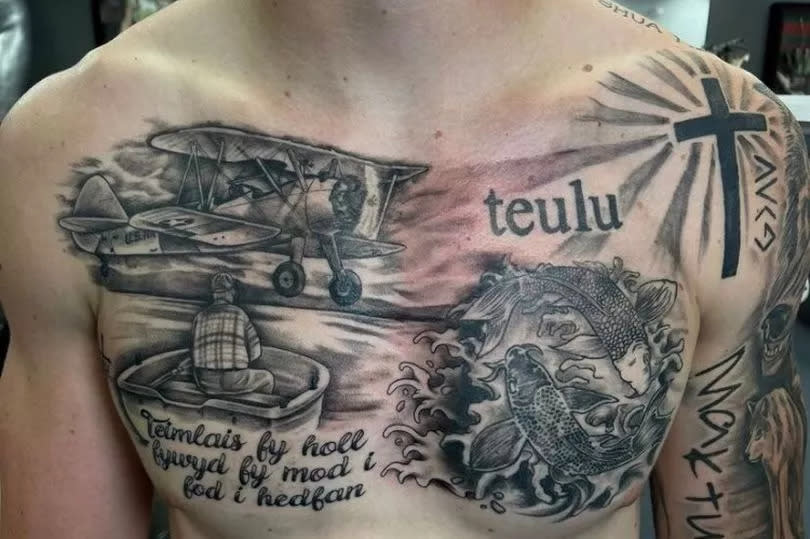 Tyson Bagent's Welsh tattoos -Credit:Tyson Bagent