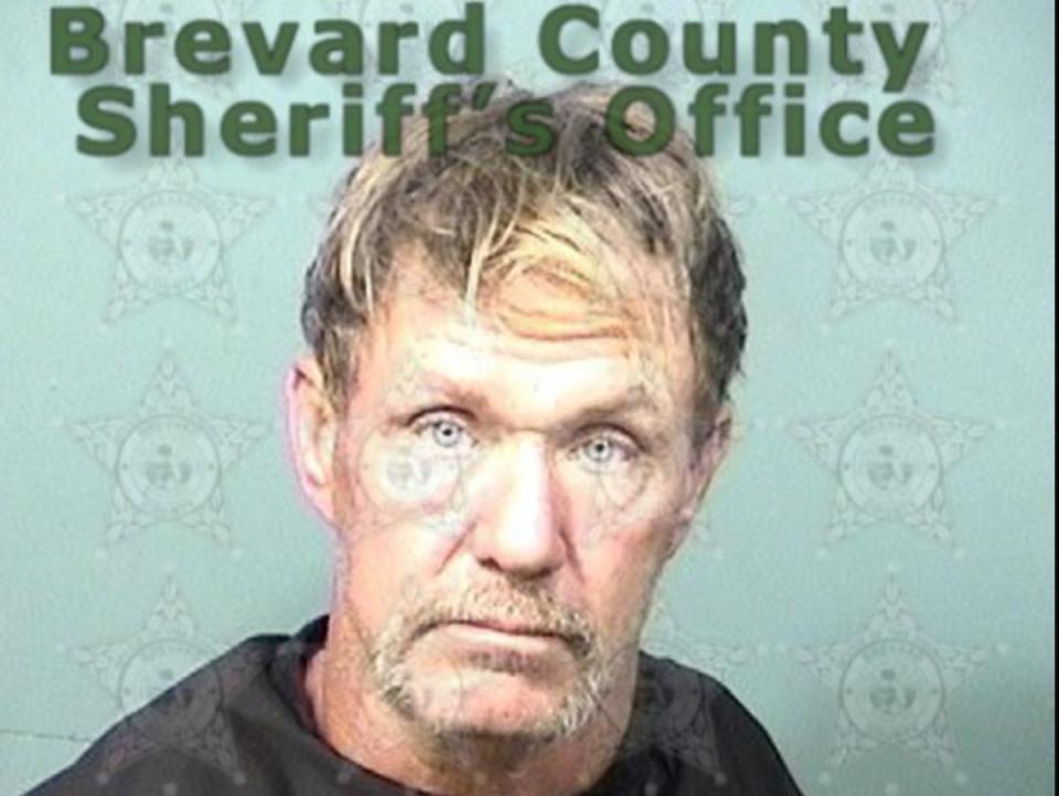 Leonard Nile, 51, was arrested at Satellite Beach, Florida, after he allegedly left three young children on Samson Island, unsupervised, and without food, water, or shelter for several hours (Brevard County Sheriff’s Office)