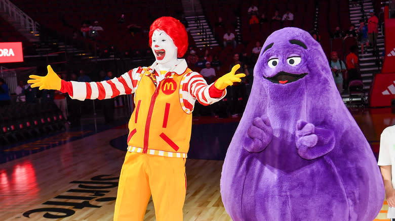 Grimace and Ronald McDonald