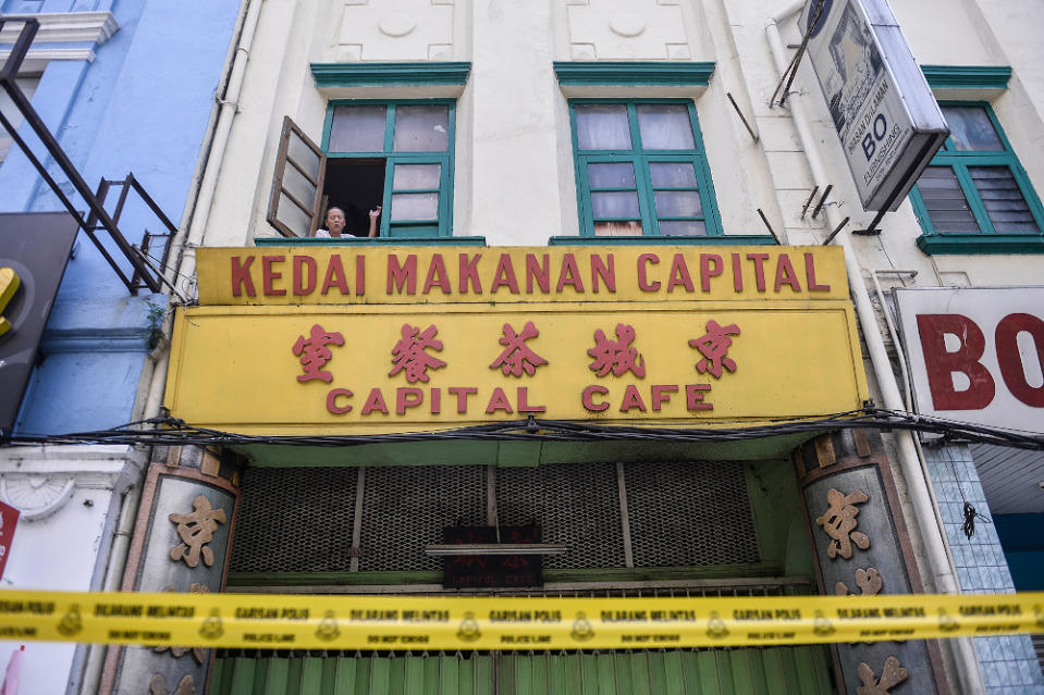 Lim, the owner of Capital Cafe, was forced to closed restaurant operations following the Covid 19 outbreak during movement control order (MCO) in Jalan Tunku Abdul Rahman, Kuala Lumpur April 16, 2020. — Picture by Miera Zulyana