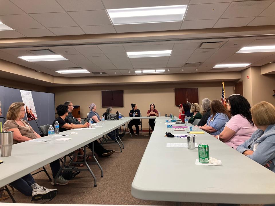 Representatives of nonprofits and other officials attended the first roundtable discussion organized by the Second Harvest Food Bank in Crawford County. Second Harvest was selected to lead distribution of funds the county received from a Dollar General lawsuit.