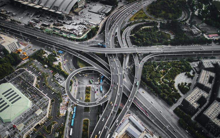 Xinzhuang Flyover in Nanjing, China