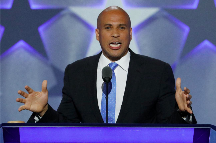 Sen. Cory Booker, D-NJ., speaks during the first day of the Democratic National Convention in Philadelphia. (Photo: J. Scott Applewhite/AP)