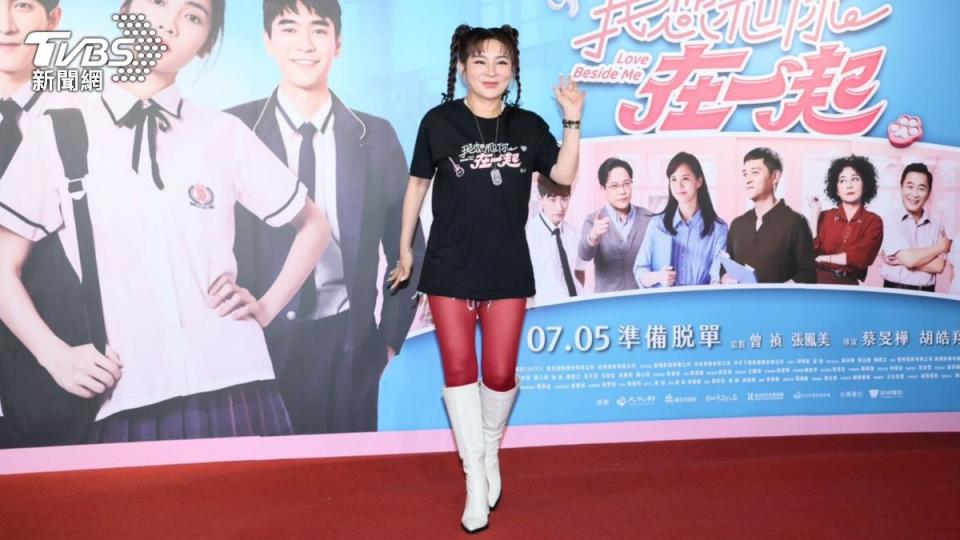 王彩樺在片中飾演女主角林映彤的母親。（圖／趙世平攝）