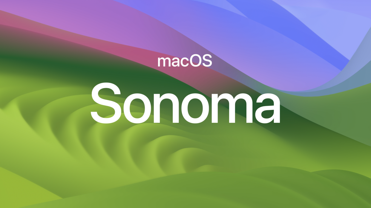  MacOS Sonoma promotional image from WWDC 2023. 