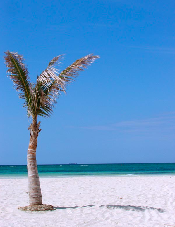 Beach in Freeport, Bahamas