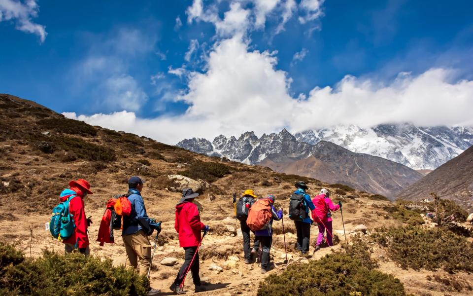 on the way to Everest Base Camp in Nepal - Getty
