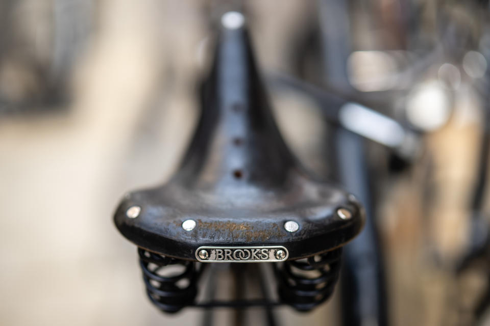 Photo of a vintage bike seat taken with the Nikon Z f