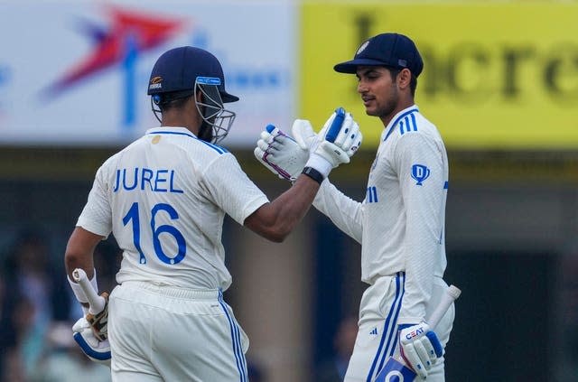 Shubman Gill, right, and Dhruv Jurel sealed victory for India (Ajit Solanki/AP)