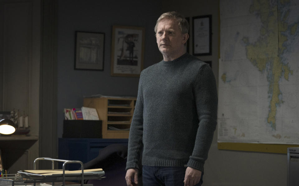 WARNING: Embargoed for publication until 00:00:01 on 12/10/2021 - Programme Name: Shetland S6 - TX: n/a - Episode: n/a (No. 1) - Picture Shows:  DI Jimmy Perez (DOUGLAS HENSHALL) - (C) ITV Studios - Photographer: Mark Mainz