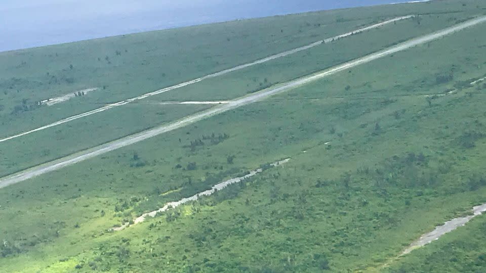 Runways last used in World War II are still visible at North Field on Tinian island in January 2020. - Brad Lendon/CNN