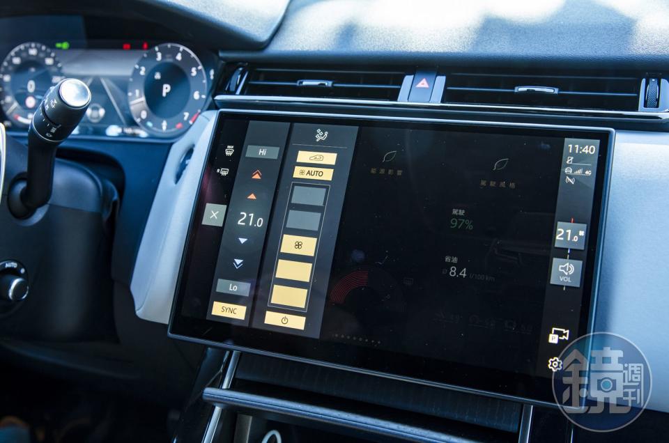 Pivi Pro透過數位化的方式控制所有包括駕駛、舒適和便利功能。圖為空調介面。