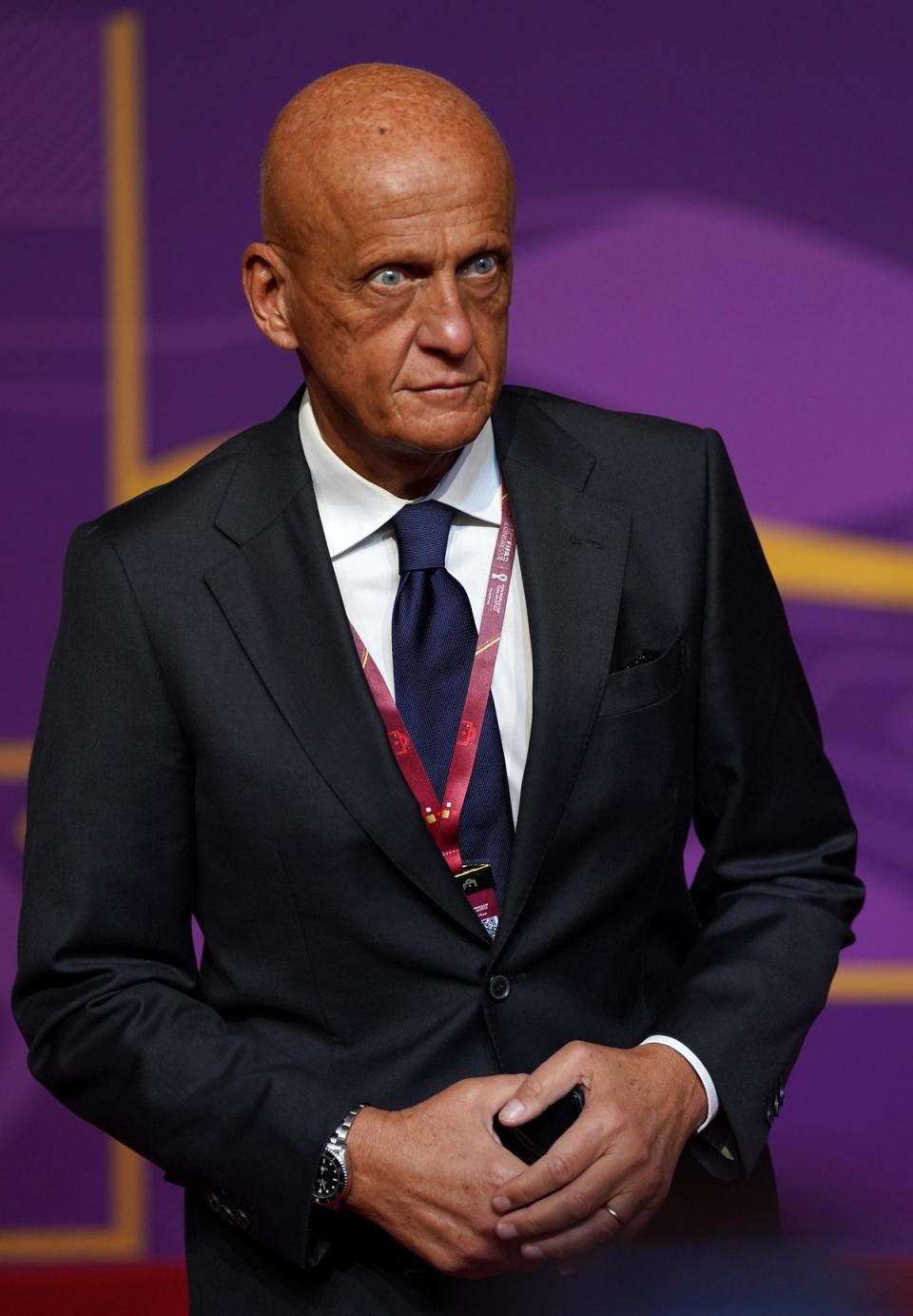 Pierluigi Collina insists referees are still at the centre of decision-making despite the extra technological assistance (Nick Potts/PA) (PA Wire)