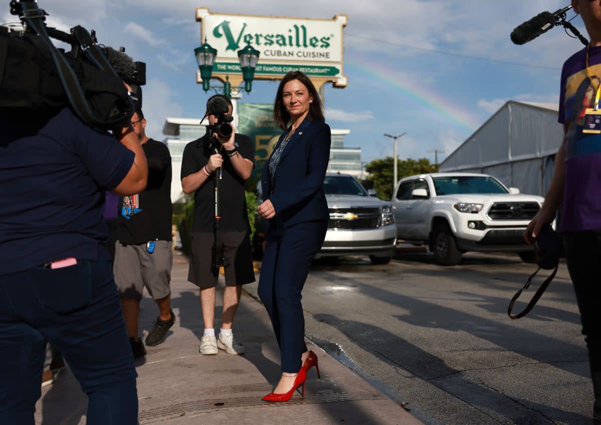 Florida state Democratic Party chairperson Nikki Fried is seen during her 2022 bid for governor (Getty Images)