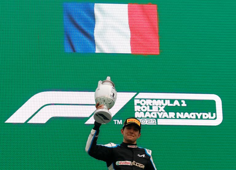 El Gran Premio de Hungría 2021, la única victoria que logró Esteban Ocon en 146 carreras en la Fórmula 1; el francés tiene otro dos podios en el Gran Circo