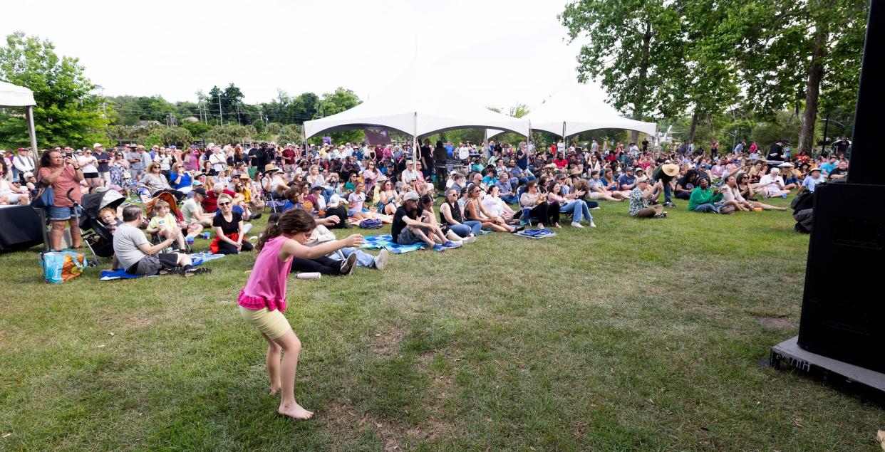 Thousands gather at Cascades Park for the 10th annual Word of South Literature and Music Festival on Saturday, April 27, 2024.