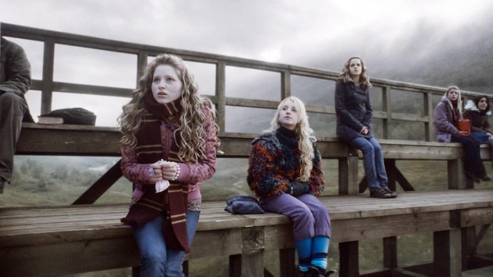 Jessie Cave (left), Evanna Lynch and Emma Watson in “Harry Potter and the Half-Blood Prince.” Warner Bros/Courtesy Everett Collection