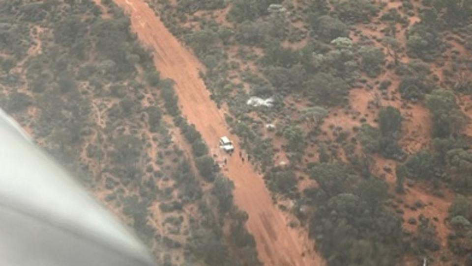 An aerial search found the group stranded on a remote track. Picture: WA Police