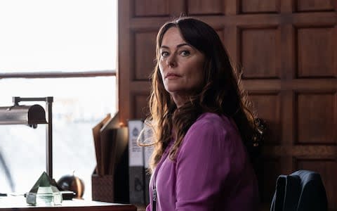 Polly Walker as Gill - Credit: World Productions Ltd