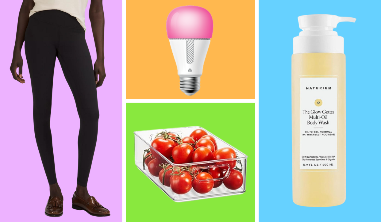editor favorites: lululemon leggings, smart bulb, body wash, fridge organizer