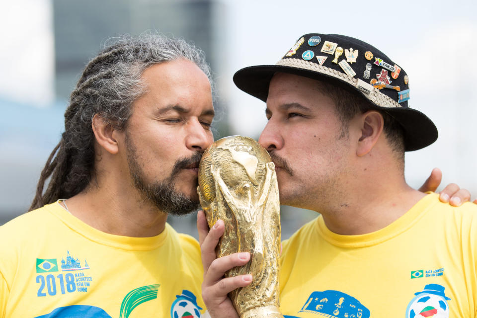 Los hermanos Frank y Gustavo durante la Copa del Mundo de Rusia 2018. (Aaron Chown/PA Images via Getty Images)