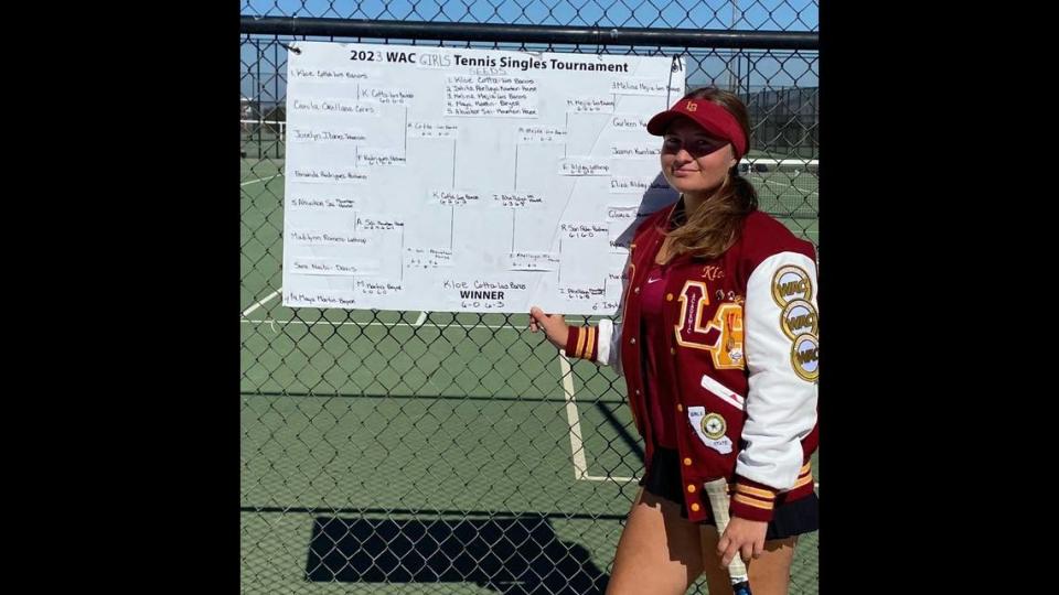 Los Banos High School senior Kloe Cotta is the Merced Sun-Star Girls Tennis Player of the Year.