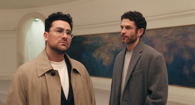 Daniel Levy (left) stars as Marc and Arnaud Valois as Theo in 