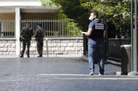 <p>French police officers work on the scene where French soldiers were hit and injured by a vehicle in the western Paris suburb of Levallois-Perret near Paris, France, Wednesday, Aug. 9, 2017. (Photo: Kamil Zihnioglu/AP) </p>