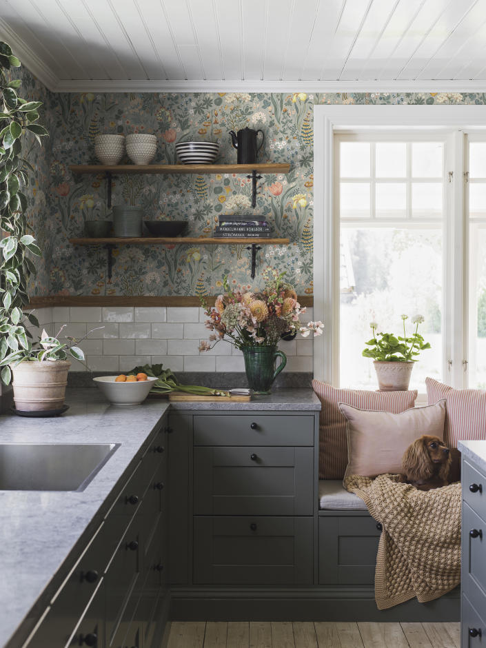 <p> While it may seem like an unusual choice, kitchen wallpaper ideas are a brilliant addition to Scandinavian kitchens &#x2013;&#xA0;bringing color, texture and life into the space. </p> <p> A botanical inspired print offers a way to instantly imbue your kitchen with that quintessential Scandi design. &#x2018;We Scandinavians love nature and bringing it into our interior. Wallpaper is a great way to achieve this,&#x2019; says Sissa Sundling, head of design at Bor&#xE5;stapeter. </p> <p> &#x2018;When it comes to kitchen wallpaper, you can afford to be bold. With base and wall cabinets, splashbacks and appliances, you will not have as much exposed wall as in other rooms of the home. A floral design will keep the feeling of the summer all year round.&#x2019;&#xA0; </p>
