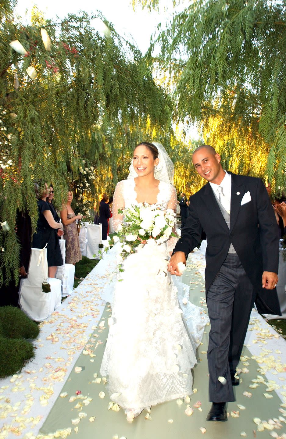 september 29, 2001 file photo of jennifer lopez and cris judd at the private residence in calabassas, ca photo by joe buissinkwireimage
