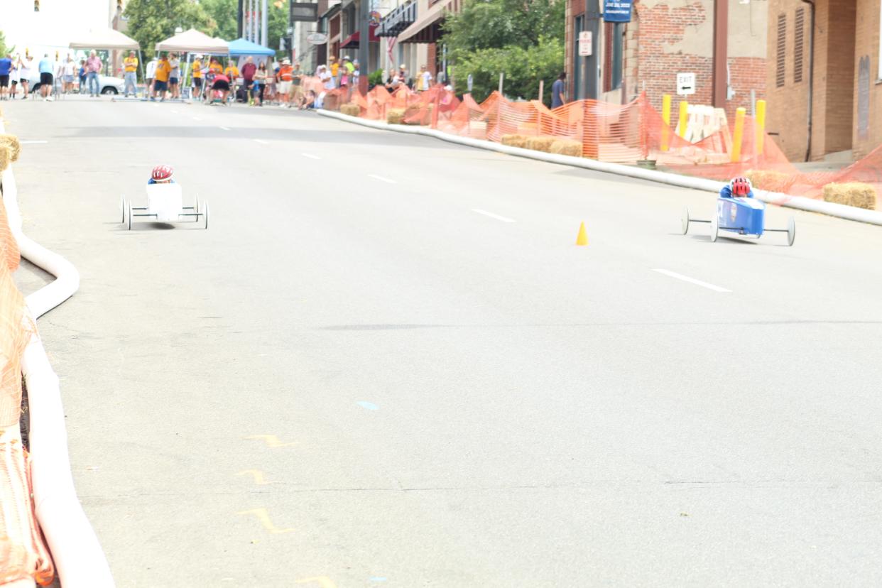 The Soap Box Derby took place in downtown Mansfield on North Main Street on Saturday.