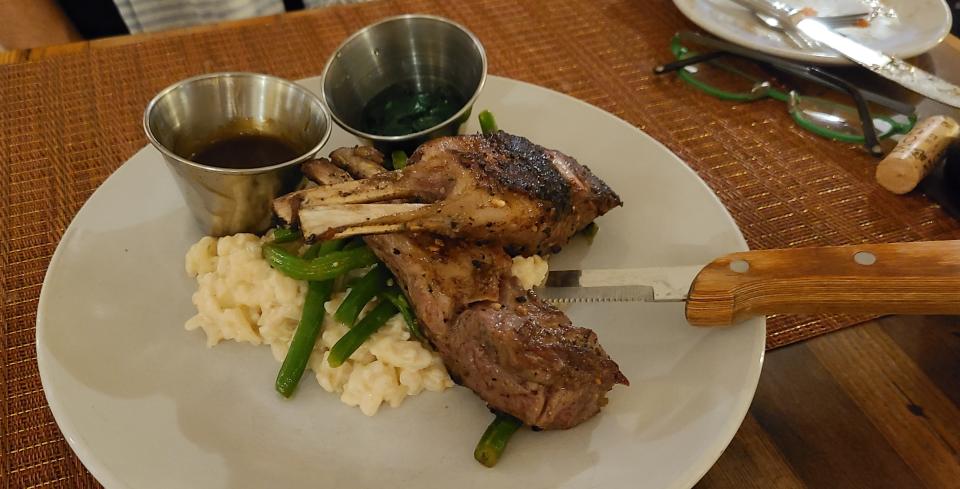 Trail Cafe's lamb chops with risotto, $42.