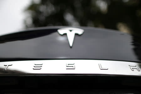 A Tesla car is seen in Santa Monica, California, United States, October 23, 2018. REUTERS/Lucy Nicholson