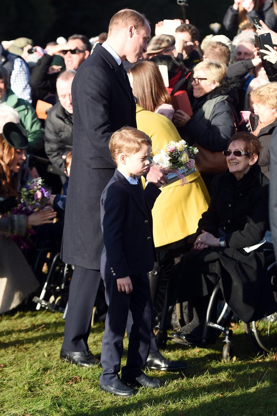 William and Kate took their children over to members of the public for the first time.