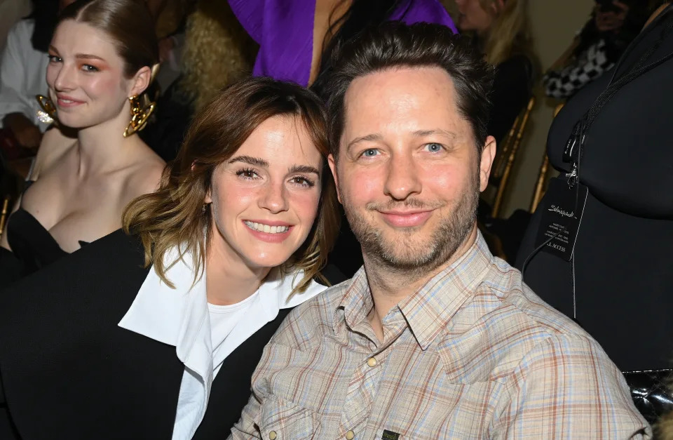 She watched the brand's new Autumn/ Winter collection beside her friend journalist Derek Blasberg. (Getty Images)