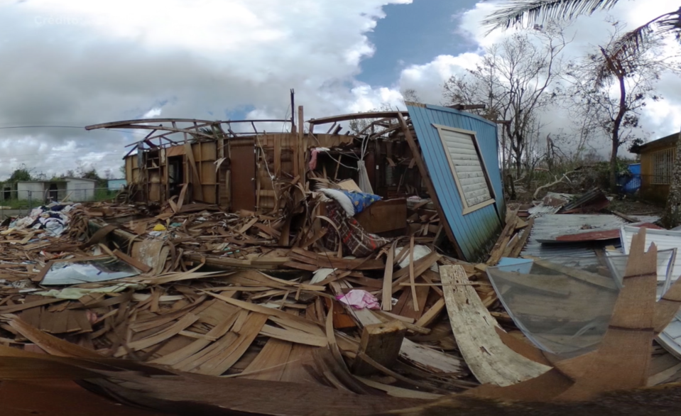Una de las zonas devastadas por el paso del huracán Harvey.