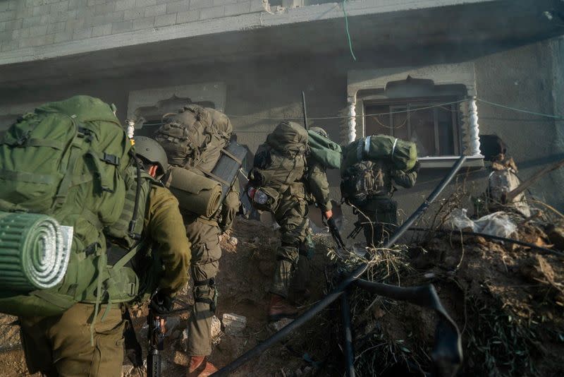 Israeli soldiers operate in the Gaza Strip