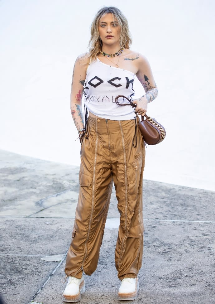 Paris Jackson at Stella McCartney’s fashion show during Paris Fashion Week - Credit: KCS Presse / MEGA.