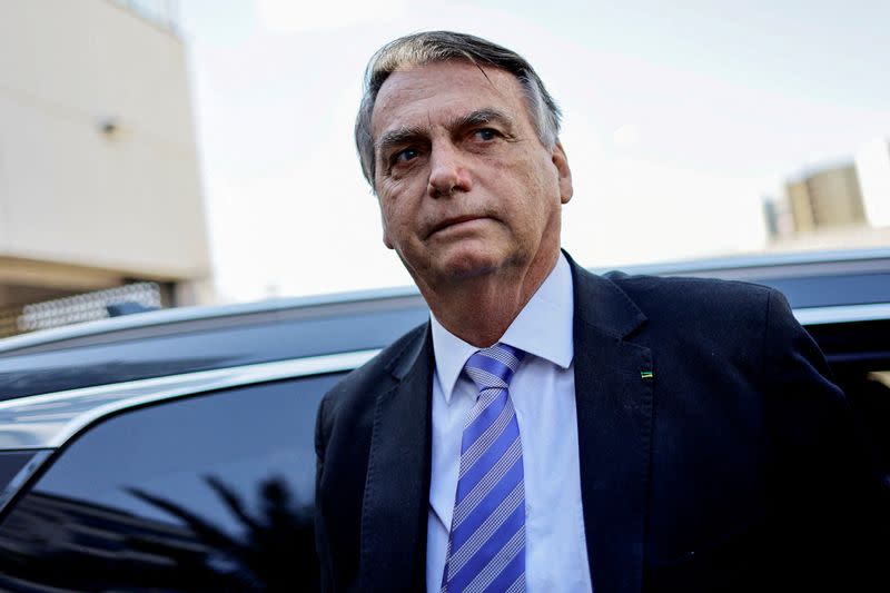 FILE PHOTO: Former Brazilian President Jair Bolsonaro testifies on the January 8 riots, in Brasilia