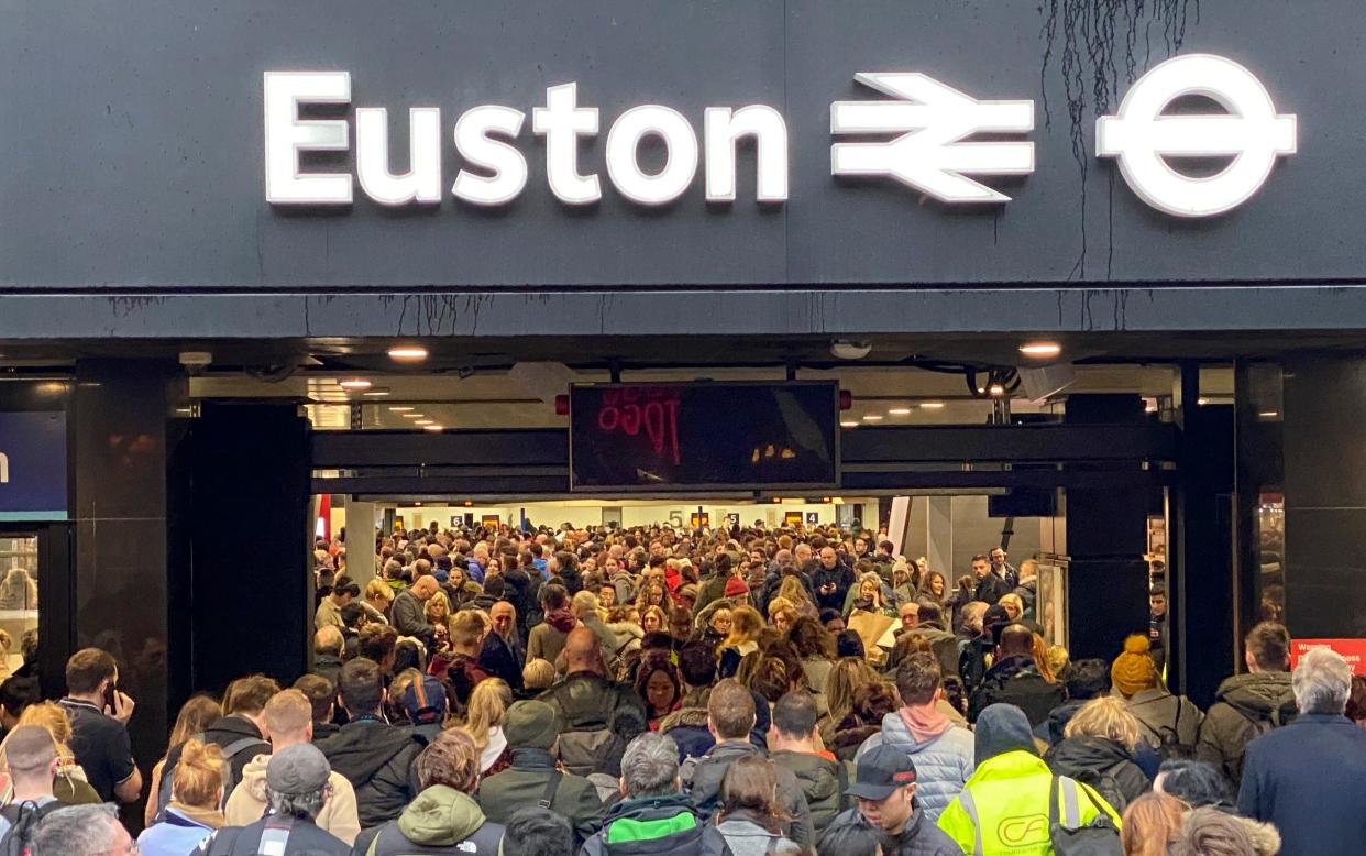 Commuters at Euston before the pandemic struck - Jeff Moore