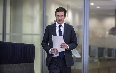 Britain's Chancellor of the Exchequer George Osborne prepares to speak at a news conference in central London, Britain June 27, 2016. REUTERS/Richard Pohle/Pool