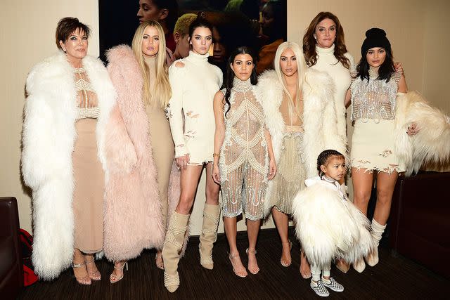 Kevin Mazur/Getty From left: Kris Jenner, Khloé Kardashian, Kendall Jenner, Kourtney Kardashian Barker, Kim Kardashian, North West, Caitlyn Jenner and Kylie Jenner