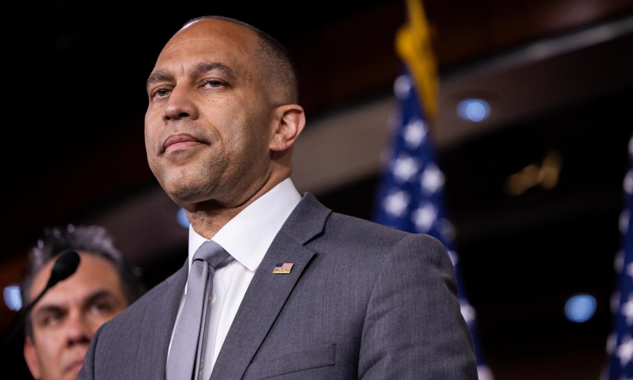 <span>The House Democratic leader, Hakeem Jeffries, planned the meeting.</span><span>Photograph: Anadolu Agency/Getty Images</span>