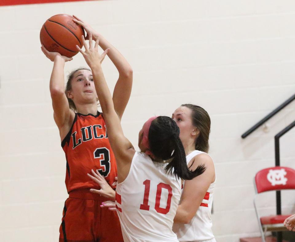 Lucas' Shelby Grover scored a game-high 19 with 15 coming in the second half of the Cubs' loss to Mansfield Christian on Saturday.